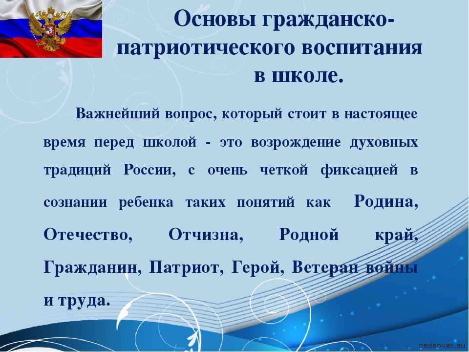 Проект по гражданско патриотическому воспитанию младших школьников